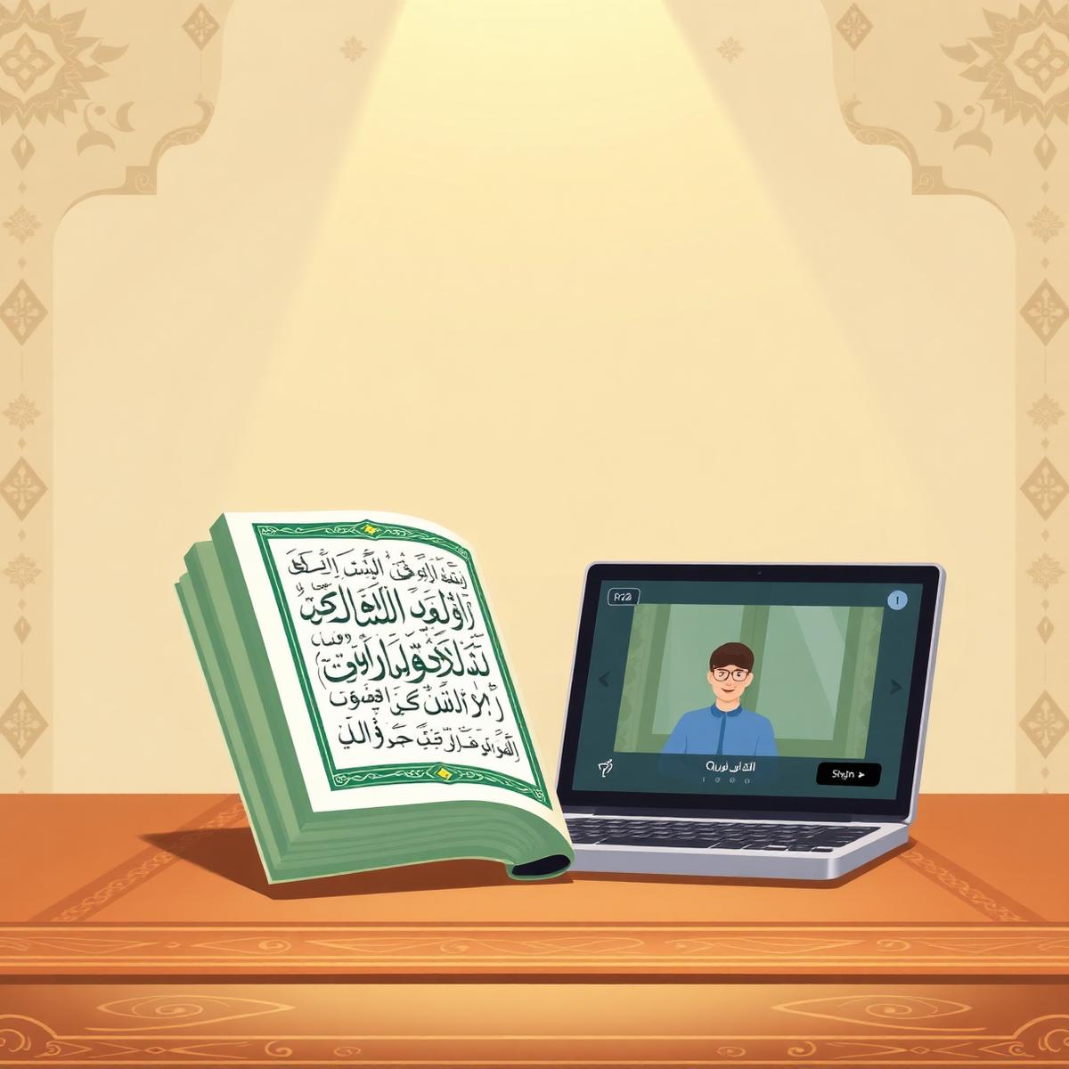 Online Quran class illustration